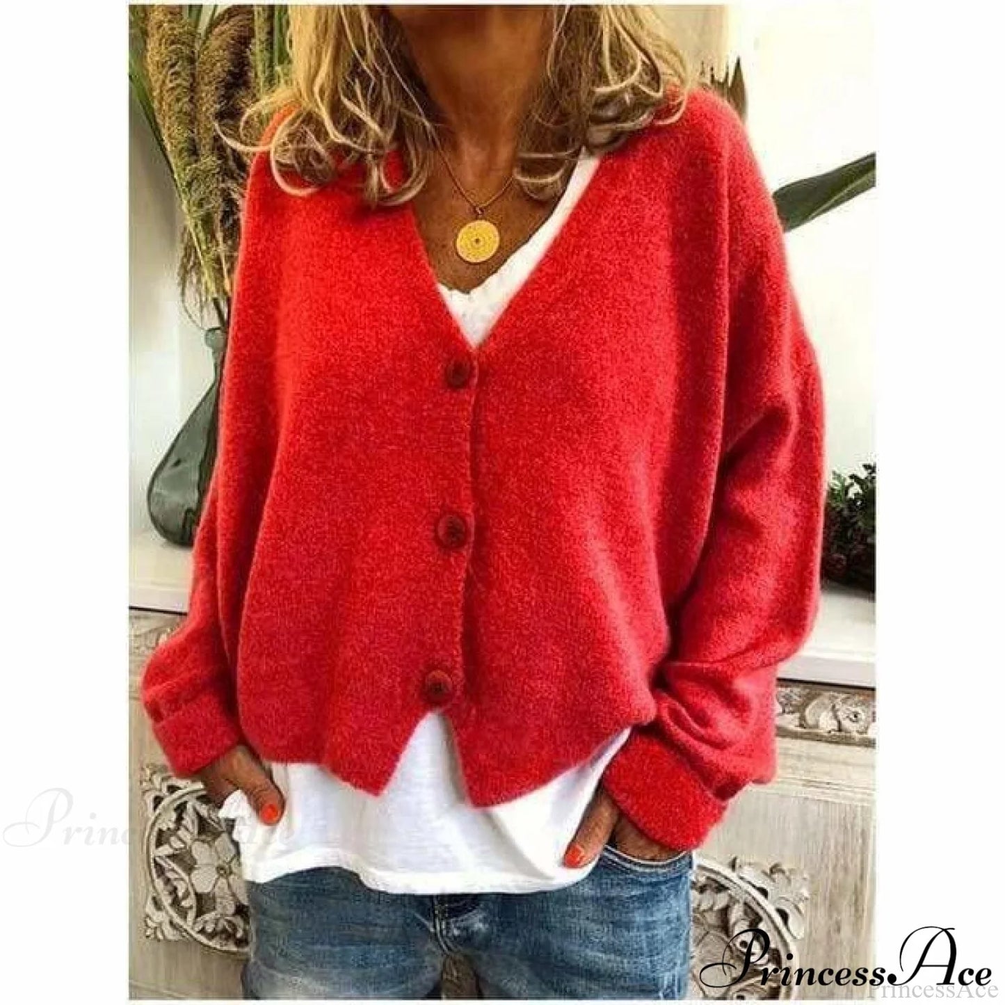 Coat - Casual V-Neck Fashion