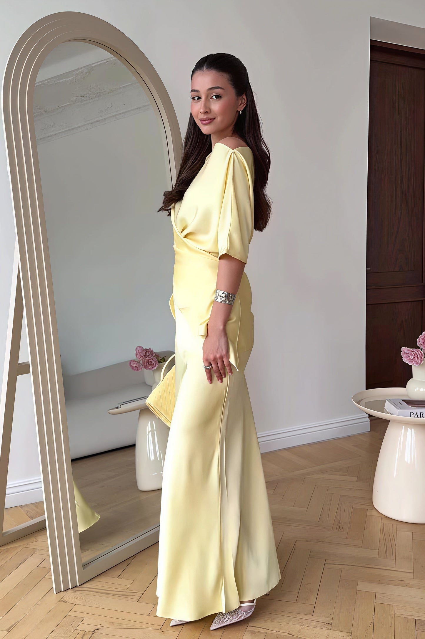 Flowy Elegant Short Sleeve  Skirt Set