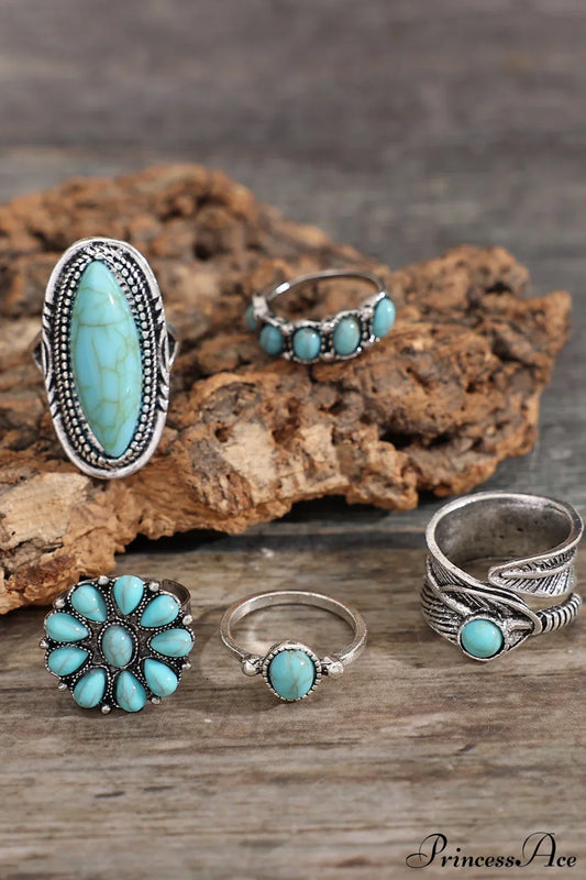 5pcs Vintage & Fashionable & Exquisite Bohemian Ring