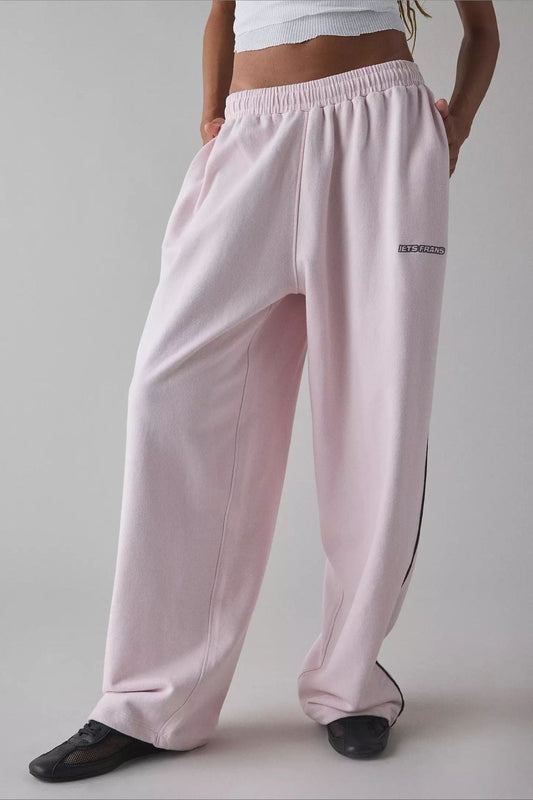 Elastic Waist Loose Fit Casual Pants