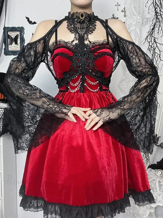 Antique Gothic Lace Smock Blouse