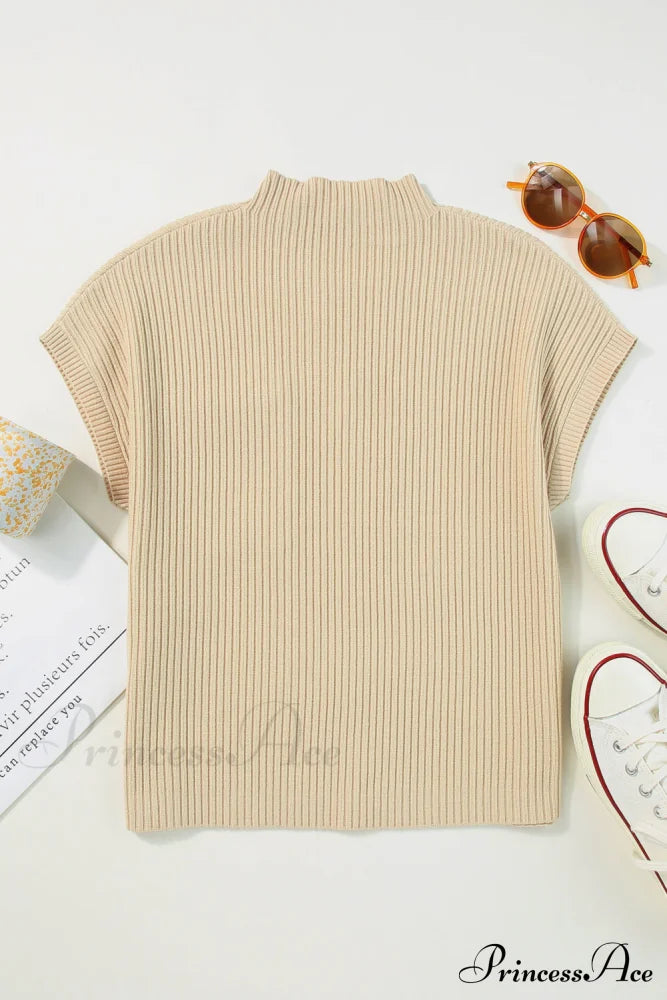 Arm Oatmeal Brief Knit Patch Ribbed with Sweater Pocket