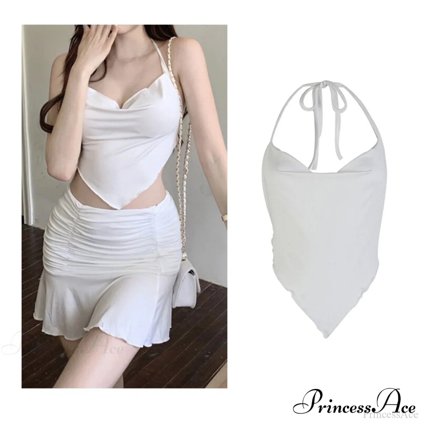 Backless Sleeveless Spaghetti Strap Halter Camis