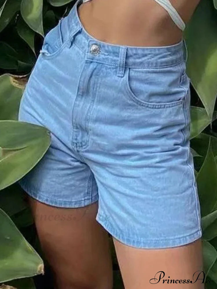 Basic Wash Straight Trendy Boyfriend Short