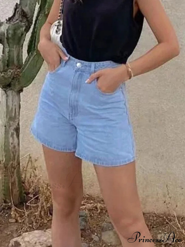 Basic Wash Straight Trendy Boyfriend Short
