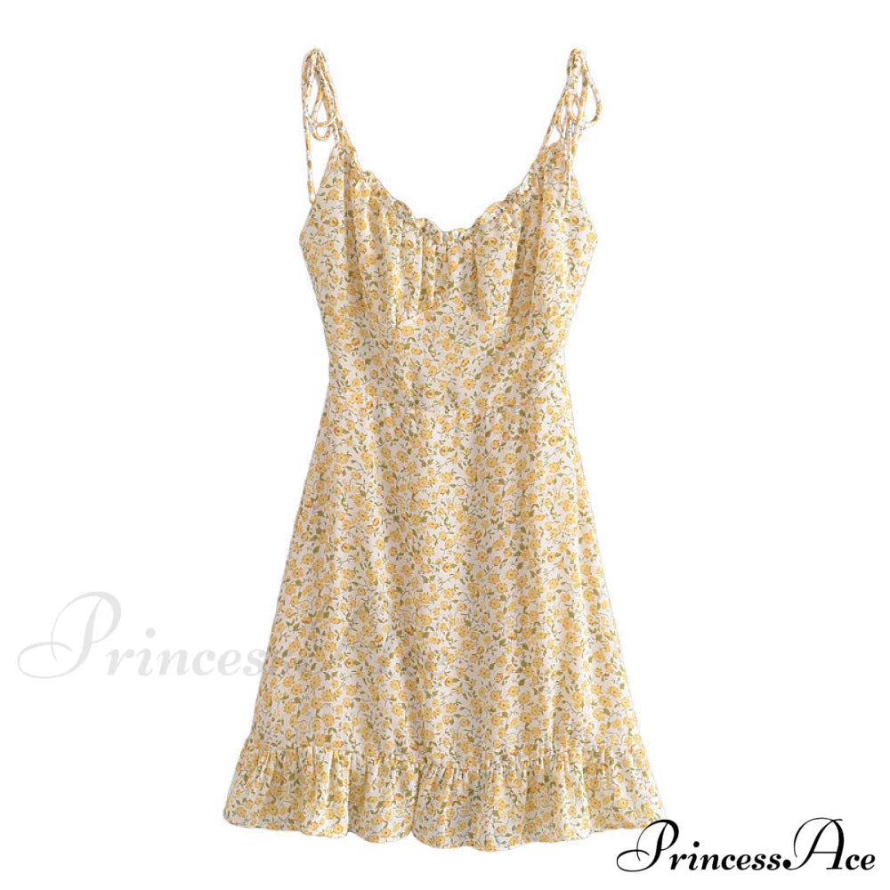 Charming Ditsy Floral Charming Ruffled Mini Dress