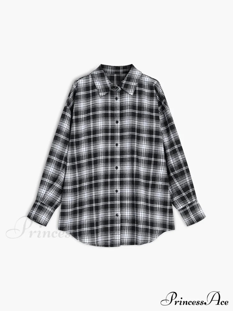 Checkered Charming Oversized Shirt