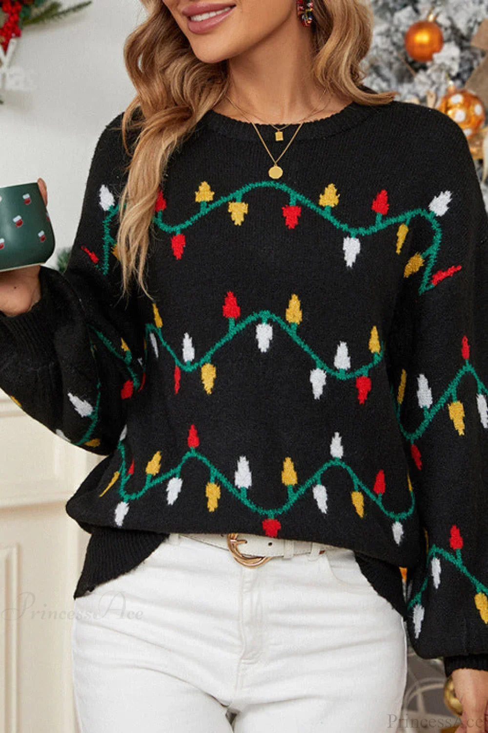 Light Sweet Loose Pullover Knit Sweater
