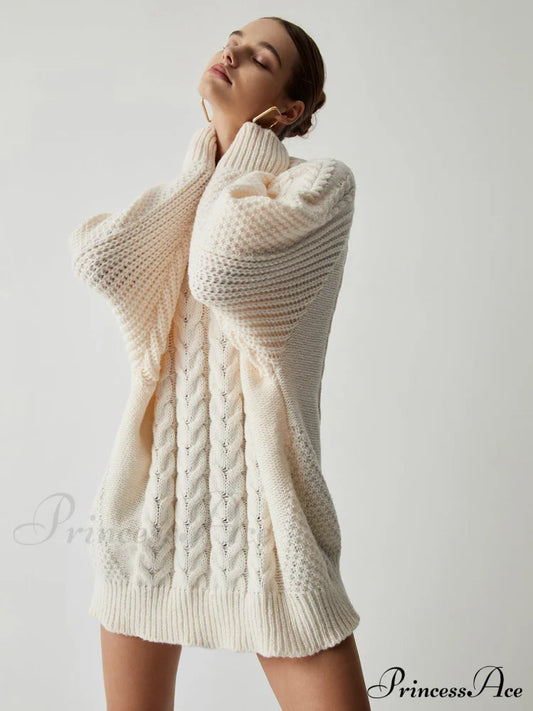 Chunky Cable Graceful Knit Oversized Sweater