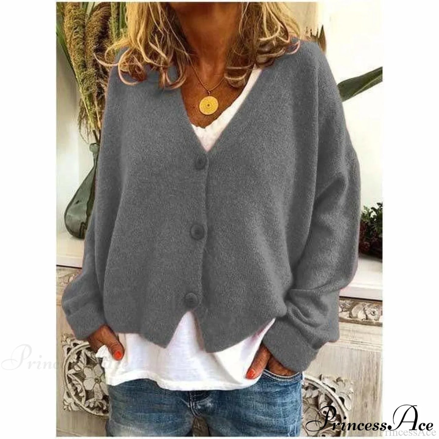 Coat - Casual V-Neck Fashion