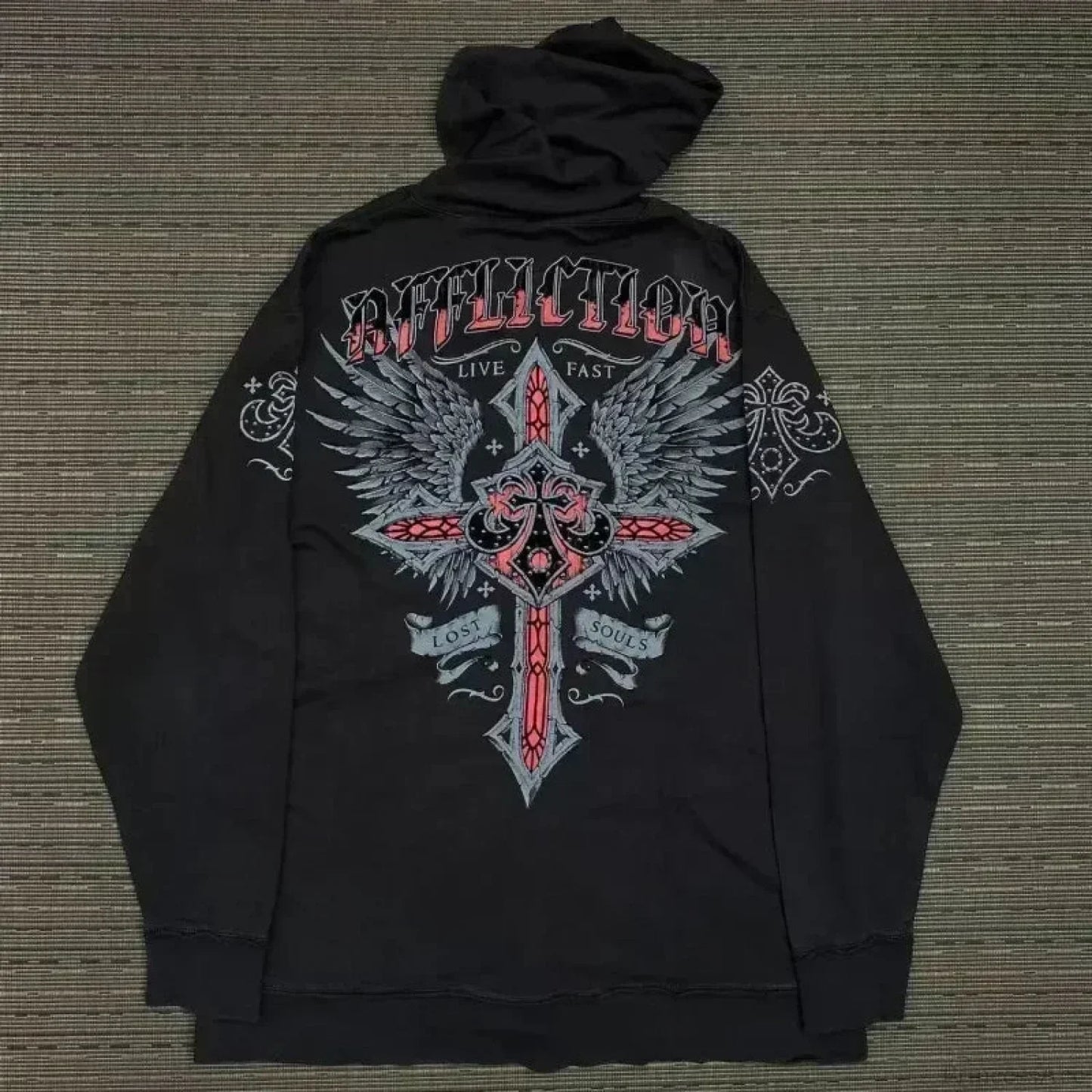 Dark Skull Oversized Zip Hoodie