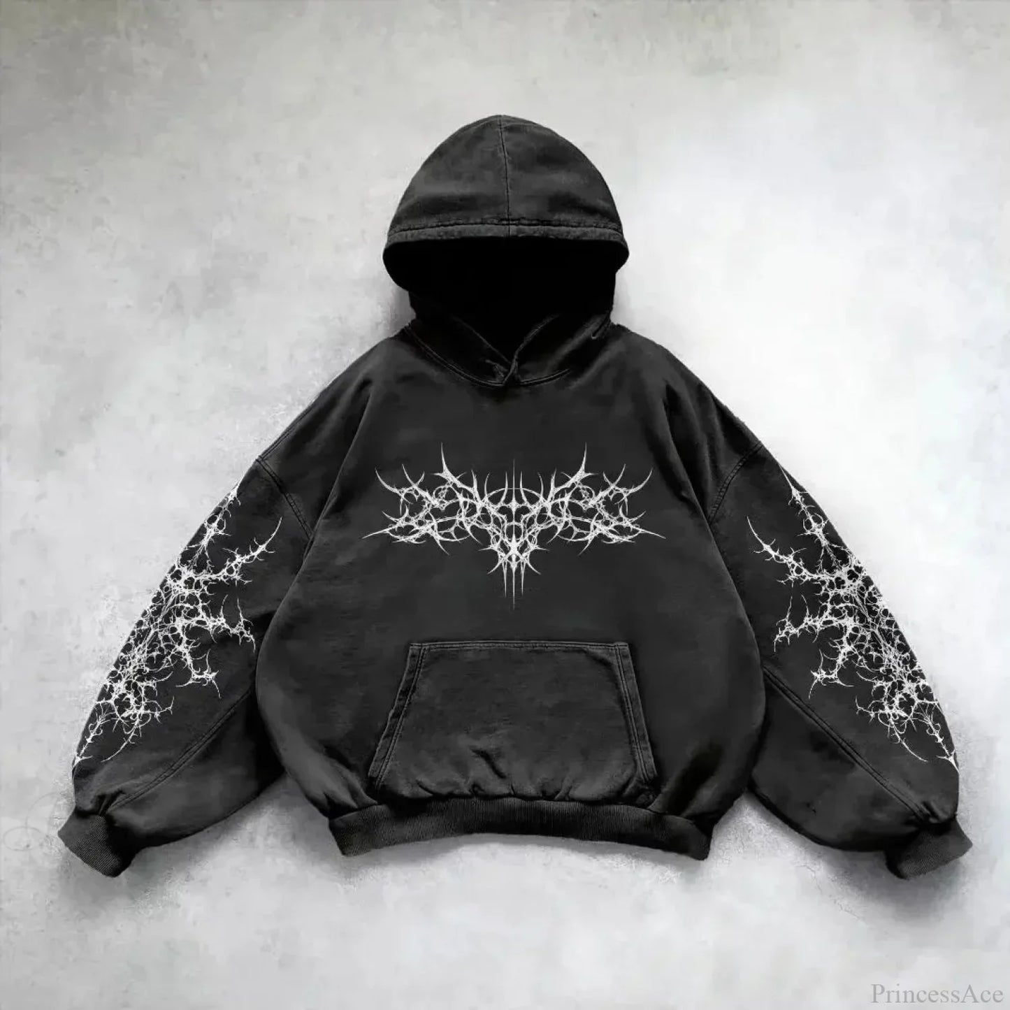 Dark Skull Oversized Zipper Hoodie
