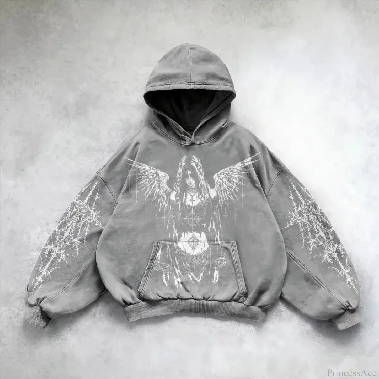 Dark Skull Oversized Zipper Hoodie