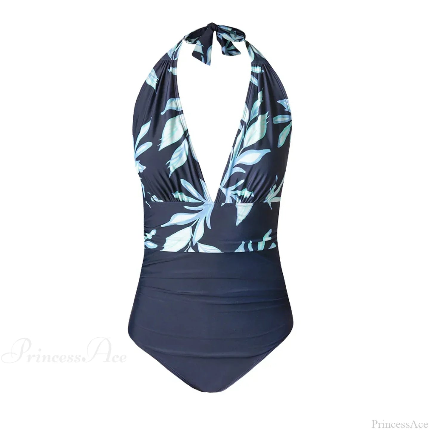Deep V-neck Halter Backless One Piece Set