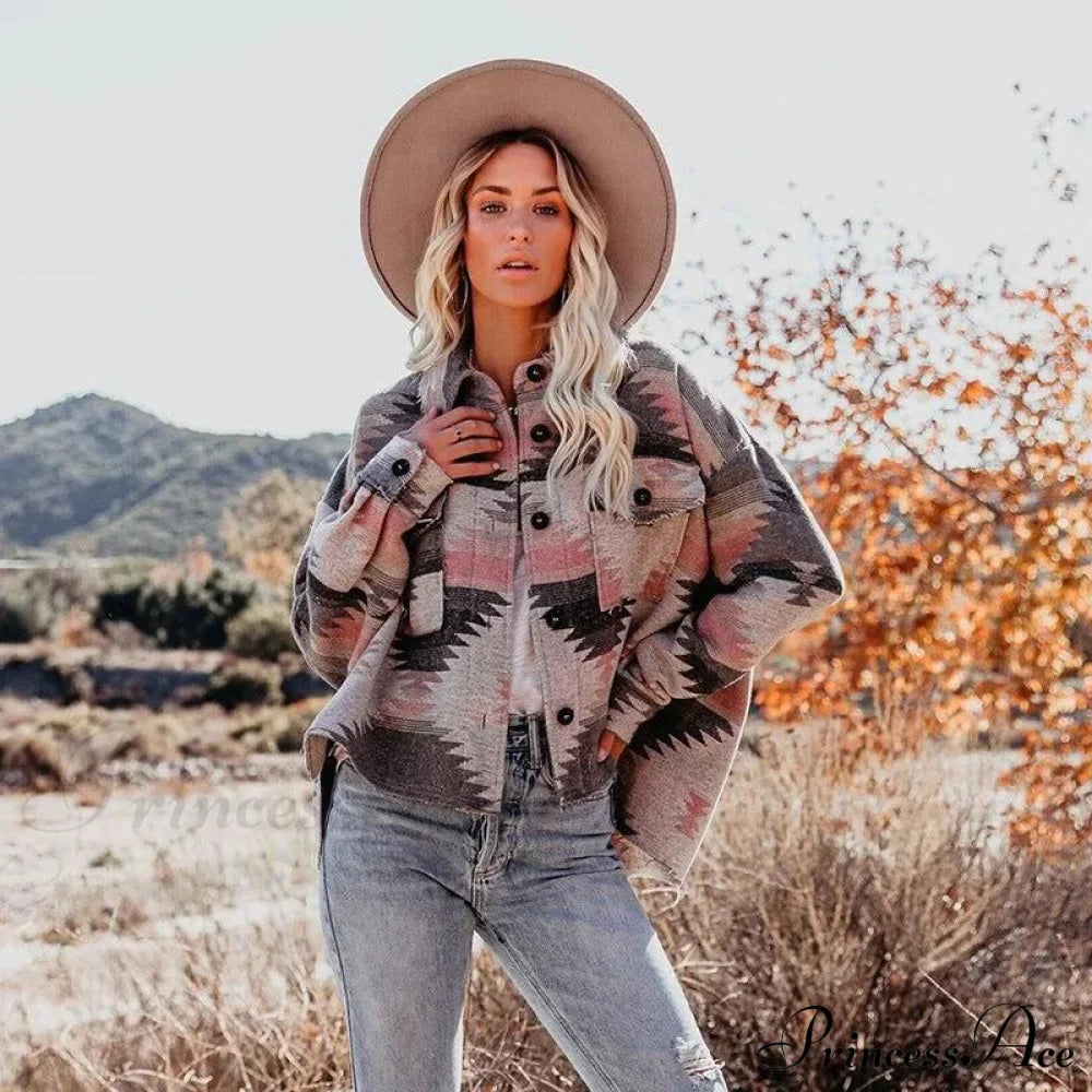 Denim Stitched Wool Coat