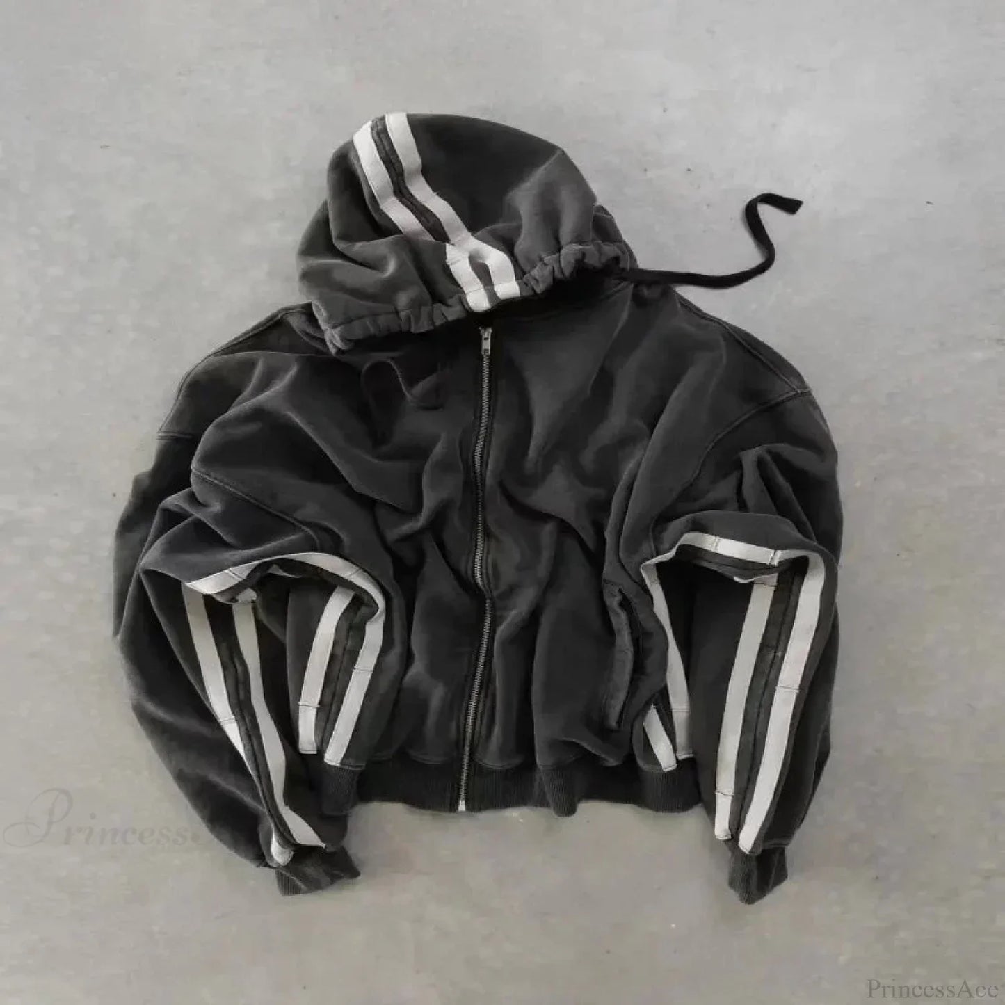 Distress Vintage Gothic Skull Hoodie