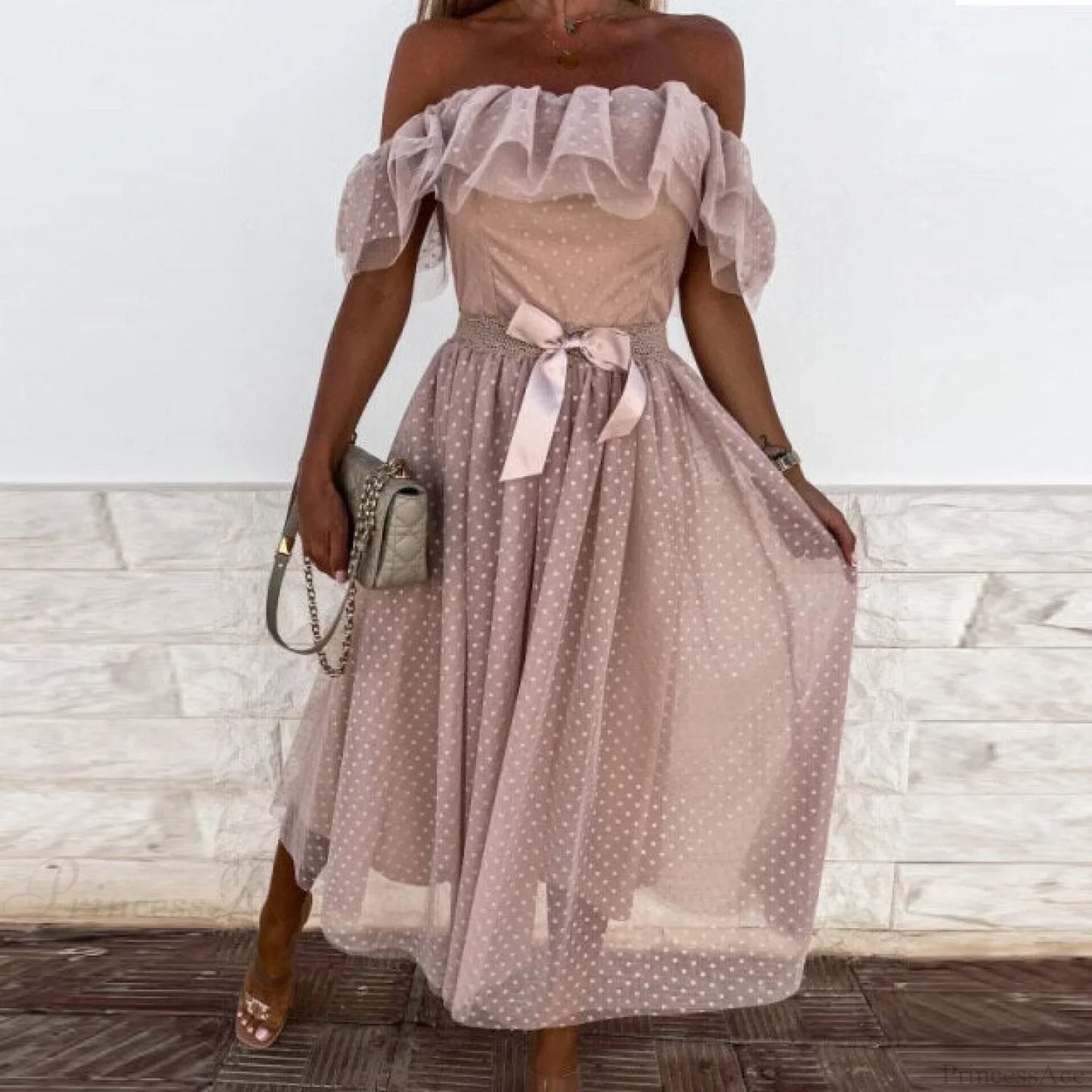 Elegant Crochet Lace Patchwork Flower Dress