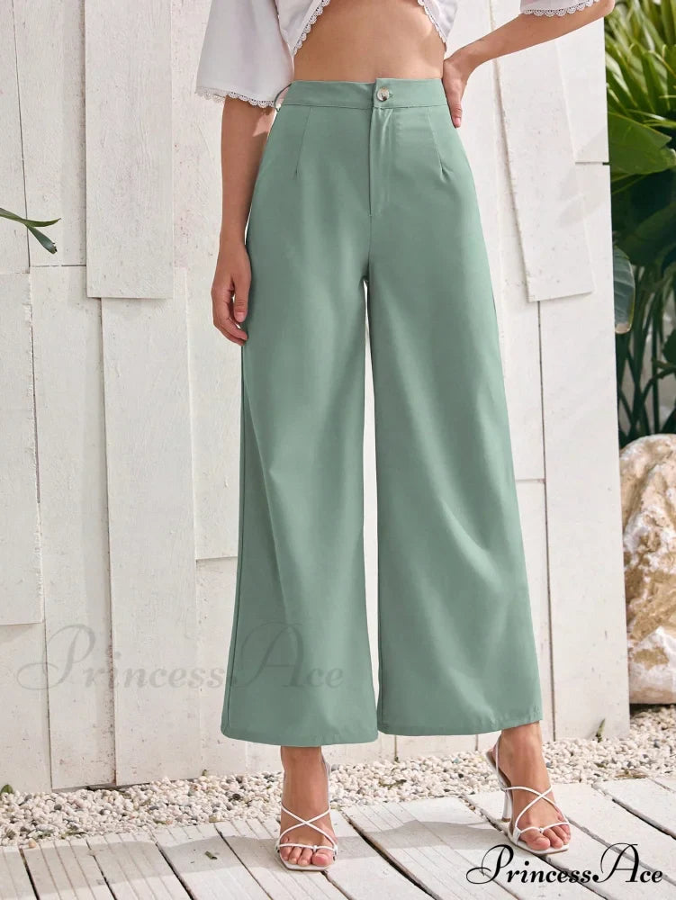 High Waist Wide Leg Trousers