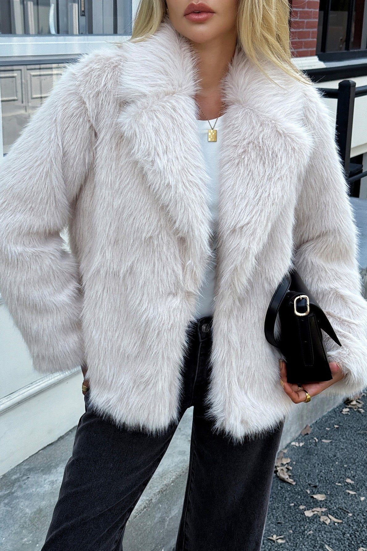 Soft Plush Casual Long Sleeve Coat