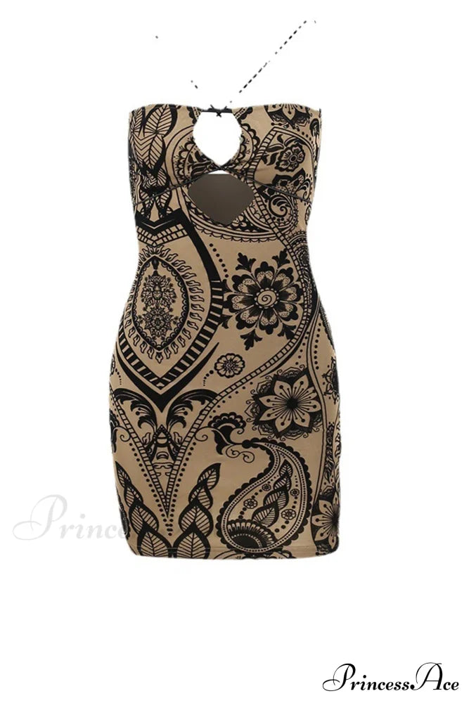 Floral Print Cutout Hip Dress Pack
