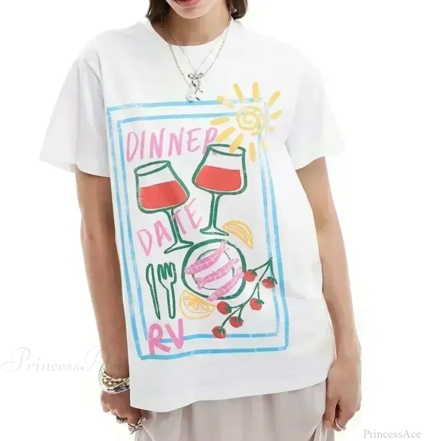 Gothic Harajuku Fluorescent Green Cherry T-shirt