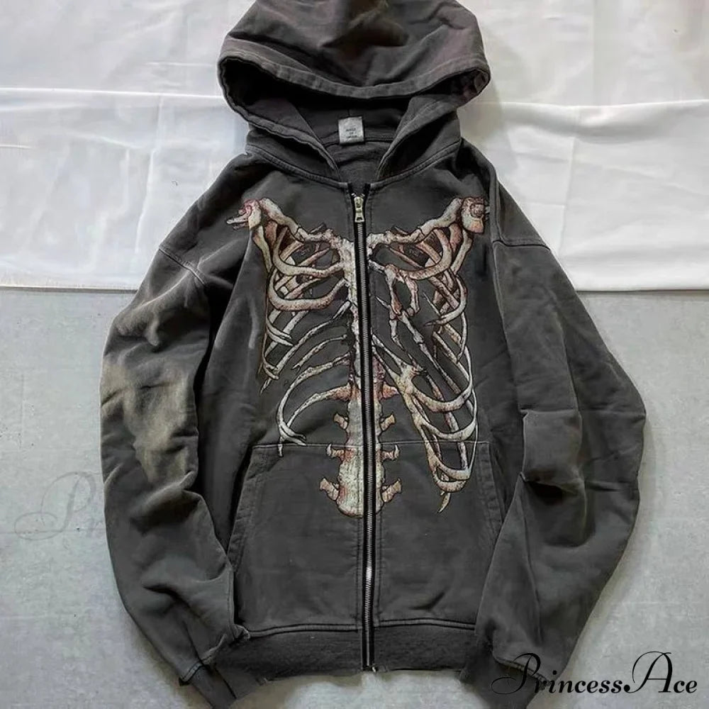 Cool Monochrome Dark Goth Hoodie