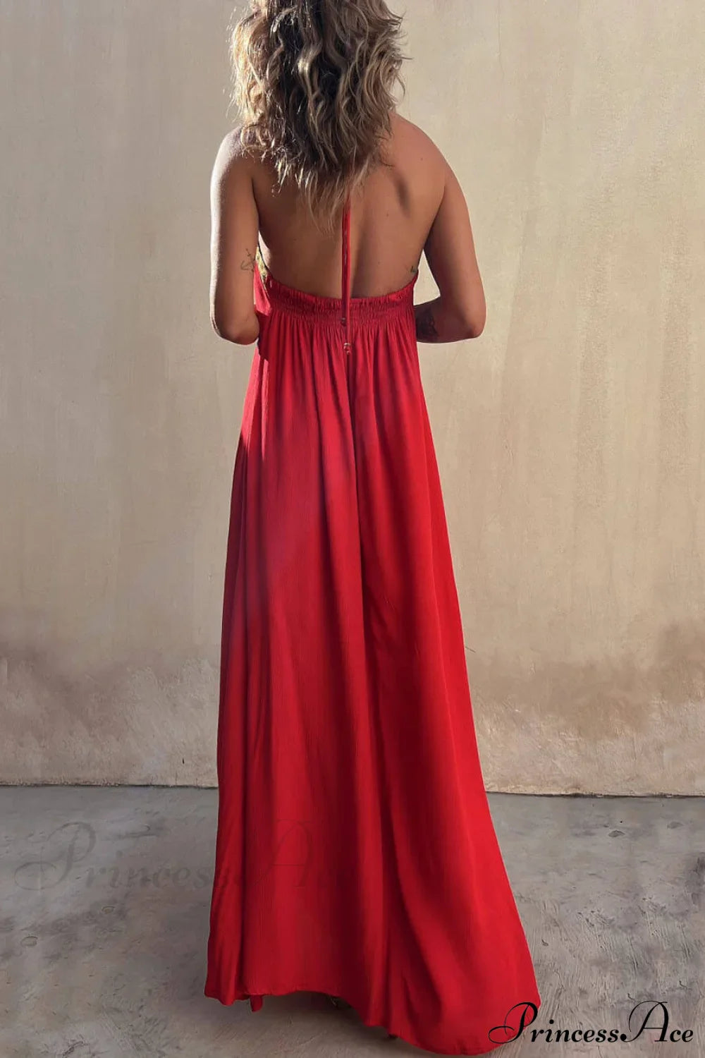 Halter Neck Casual Charming Resort Maxi Dress