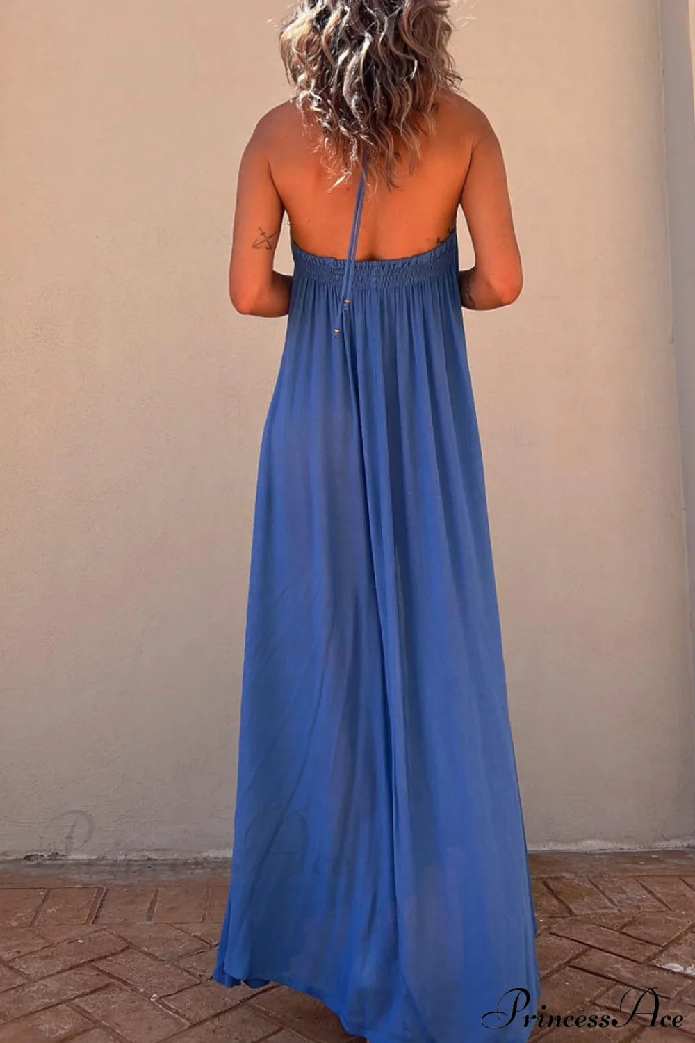 Halter Neck Casual Charming Resort Maxi Dress
