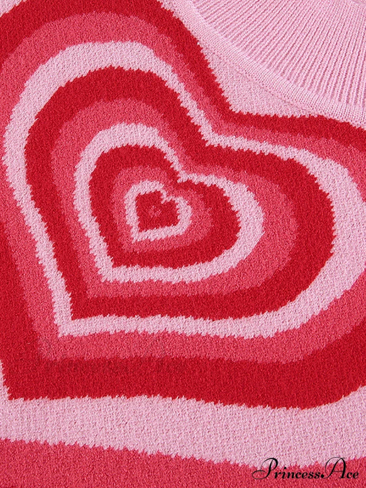 Heart Rhinestone Crop Tank