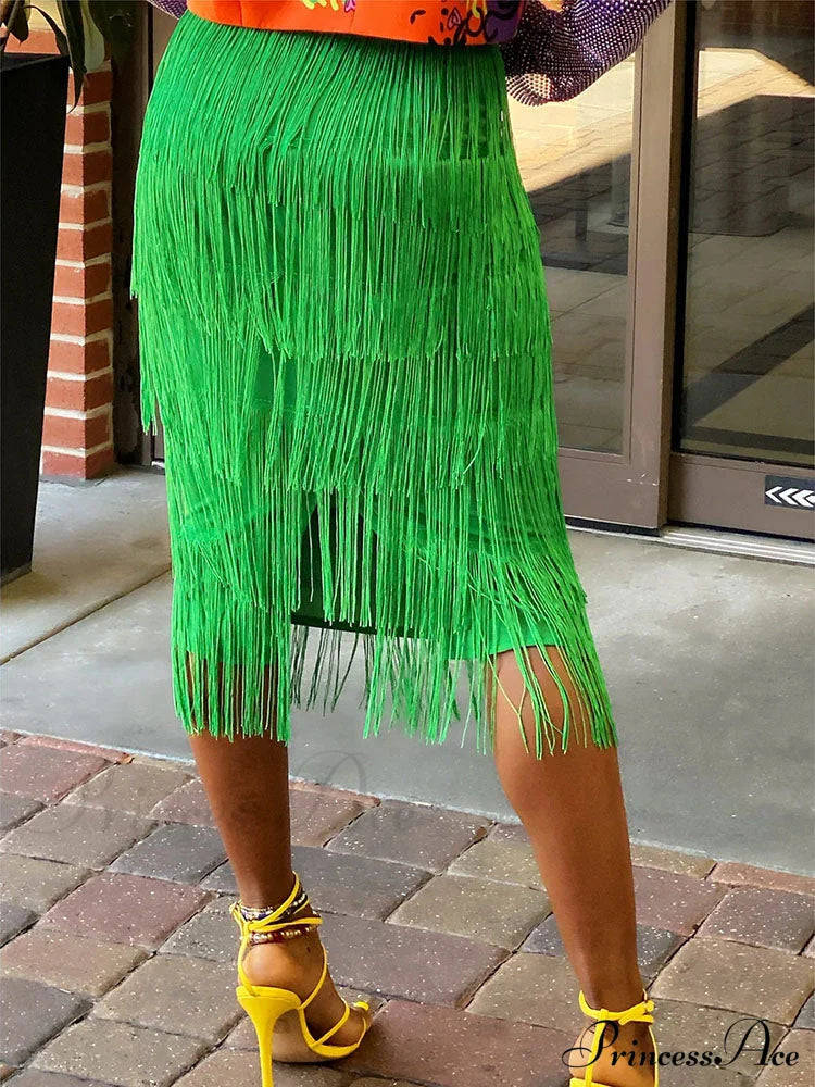 High Waisted Graceful Clashing Star Skirt