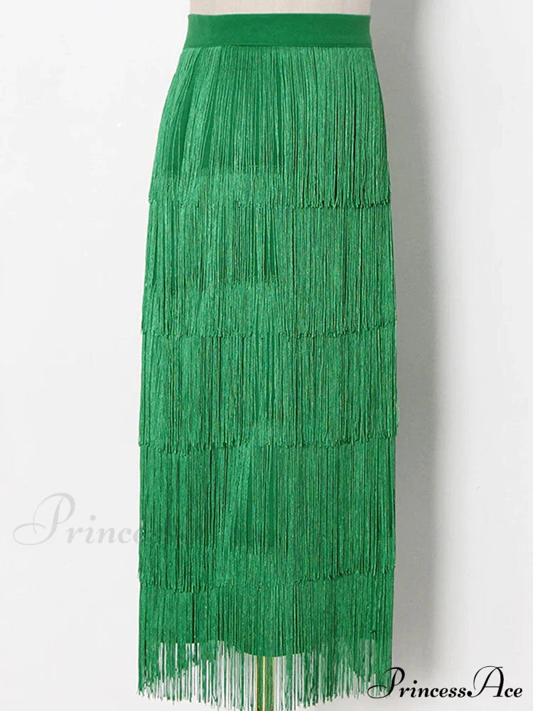 High Waisted Graceful Clashing Star Skirt
