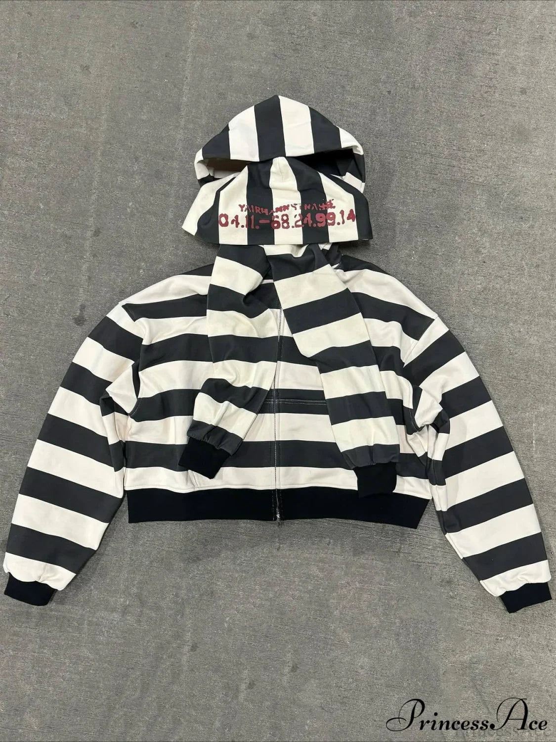 Hip-Hop Double-Layered Hood Graphic Print  Hoodie