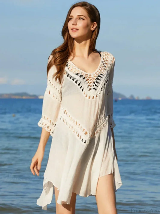 Hollow Out Bikini Mini Cover Up