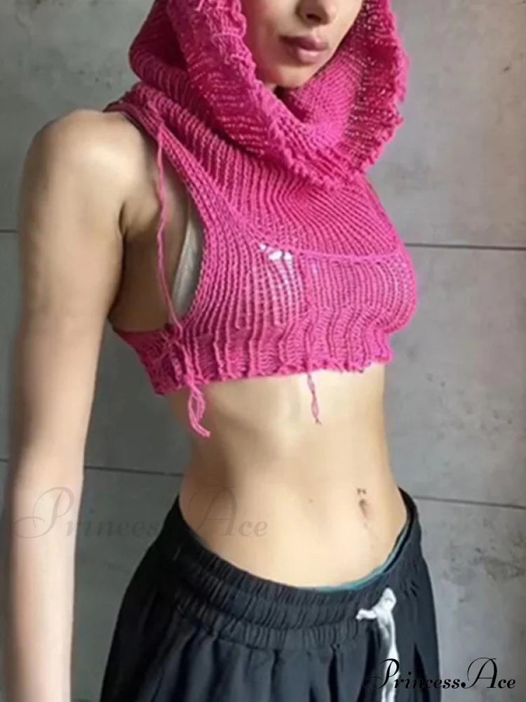 Hooded Cold Graceful Shoulder Crop Top