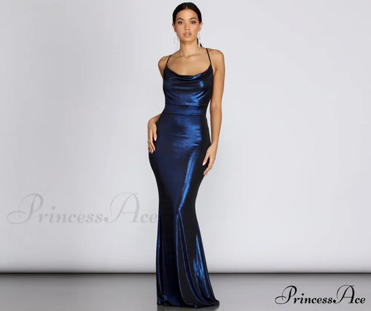 Jenna Metallic Stylish Goddess Maxi Dress