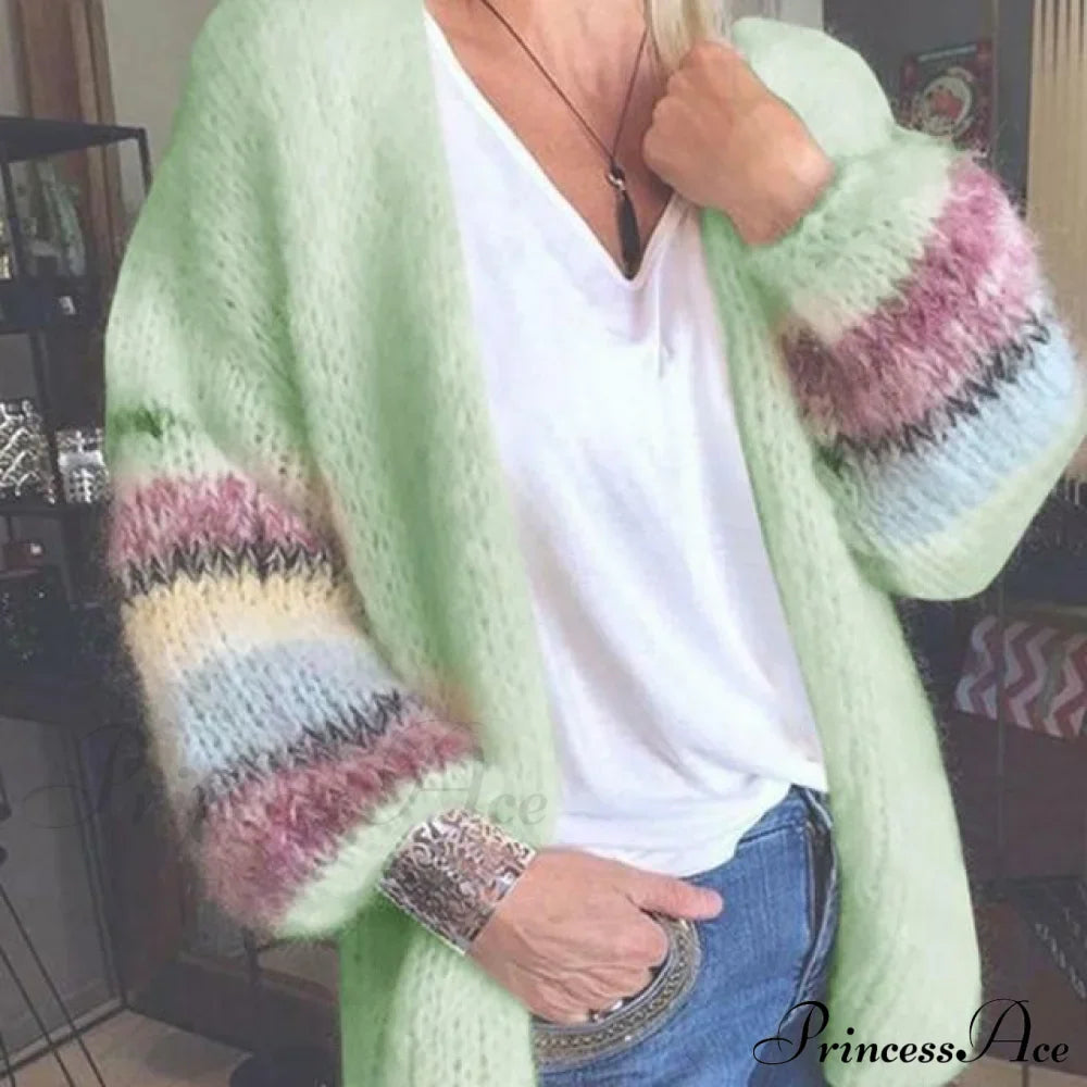 Knitted Striped Cardigan