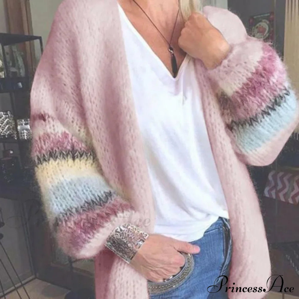 Knitted Striped Cardigan