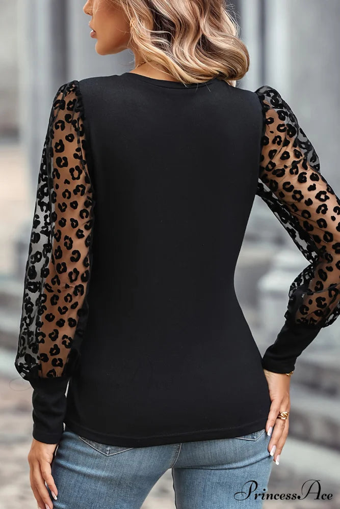 Lantern Arm Round with Blouse Neck