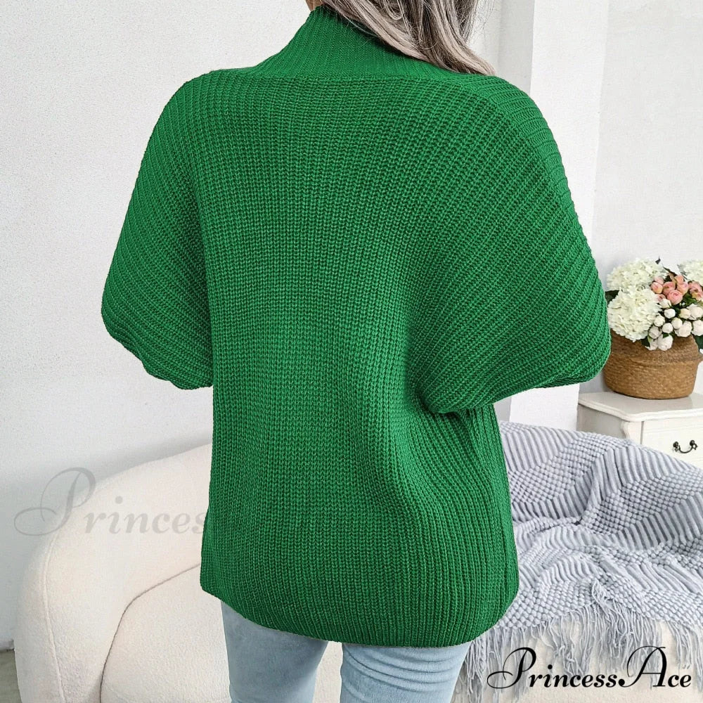 Long Sleeve Solid Color Knitted Cardigan Coat