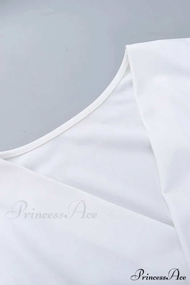 Off Shoulder Satin Dress with Gathered Silt