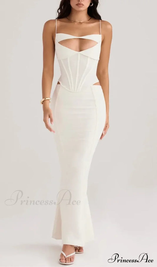 Paloma Ivory Stylish Sexy Cutout Corset
