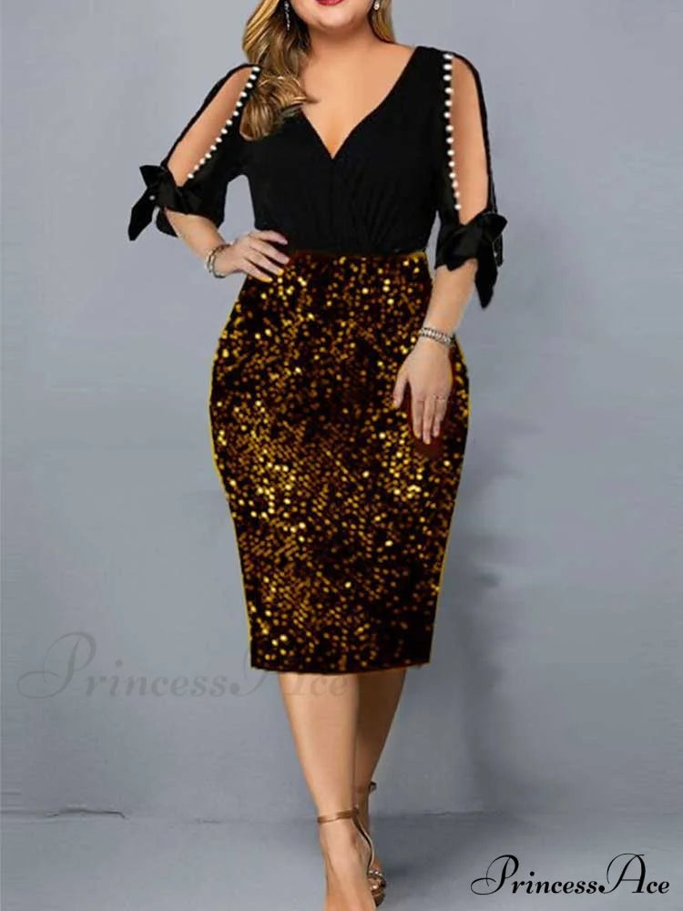Plus Size Dresses Midi Loose Party Dress