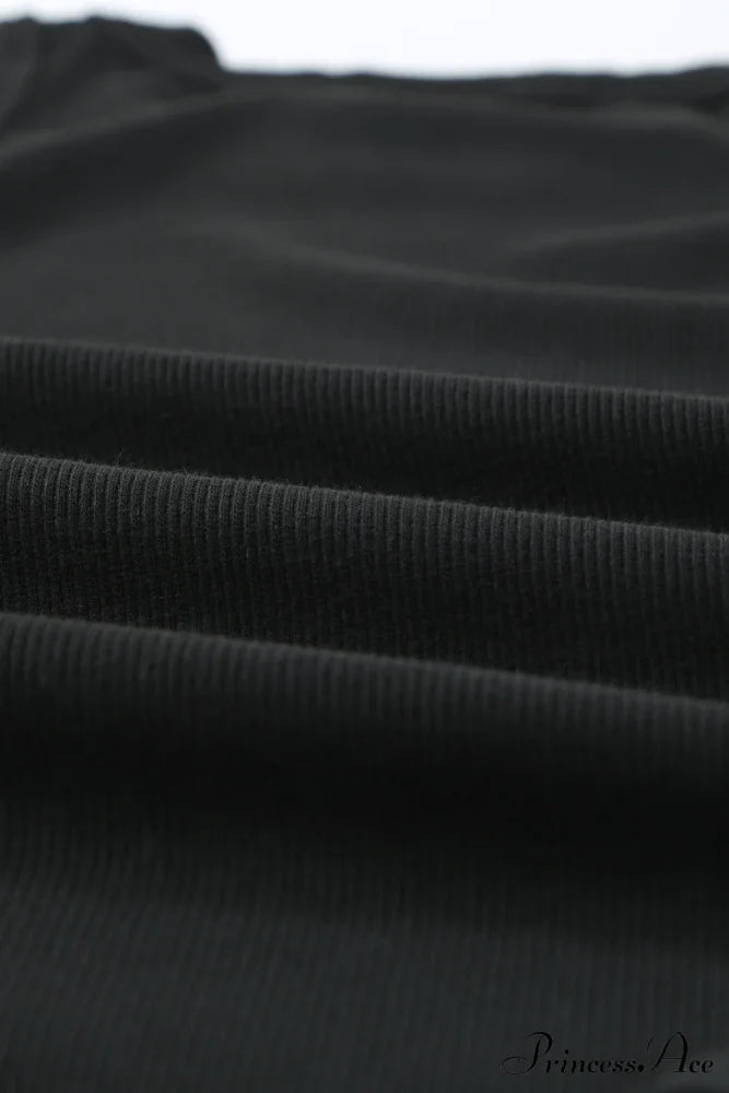 Ribbed Black Tank Top