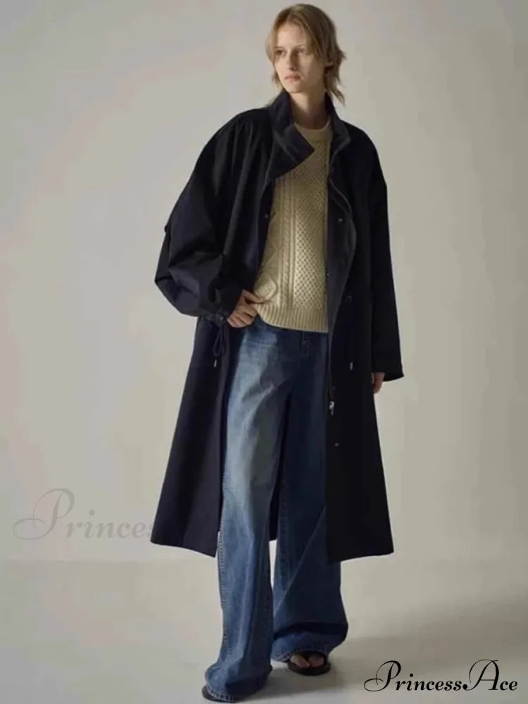 Spring Fall New High-waisted Wide-leg High Quality Long Baggy Y2K Jean