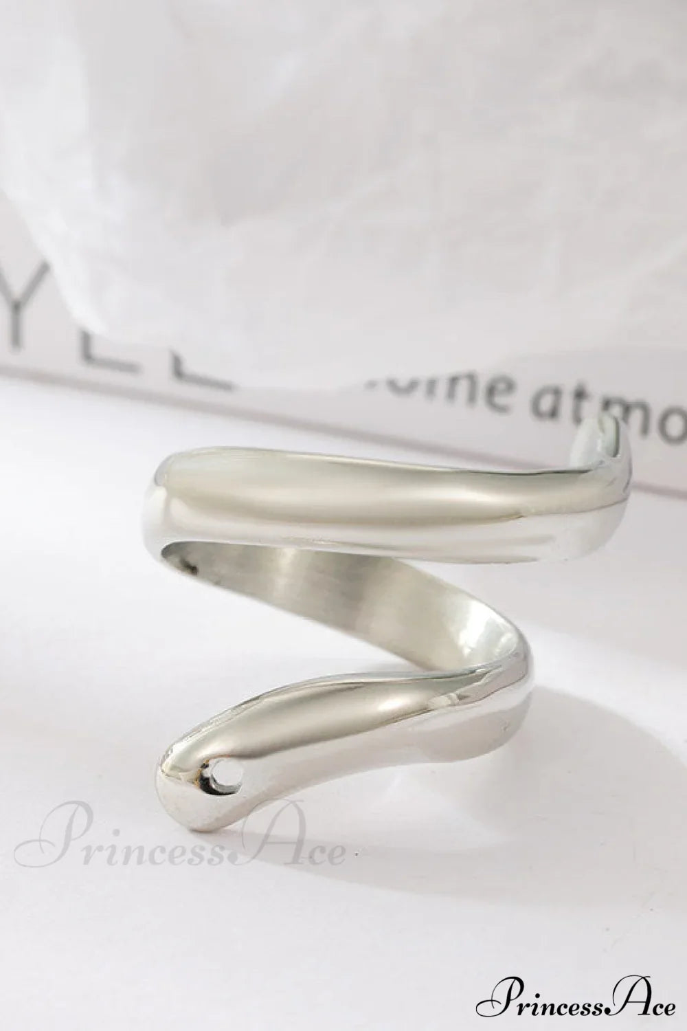 Stainless Steel Exaggerated Serpentine Cast Ring