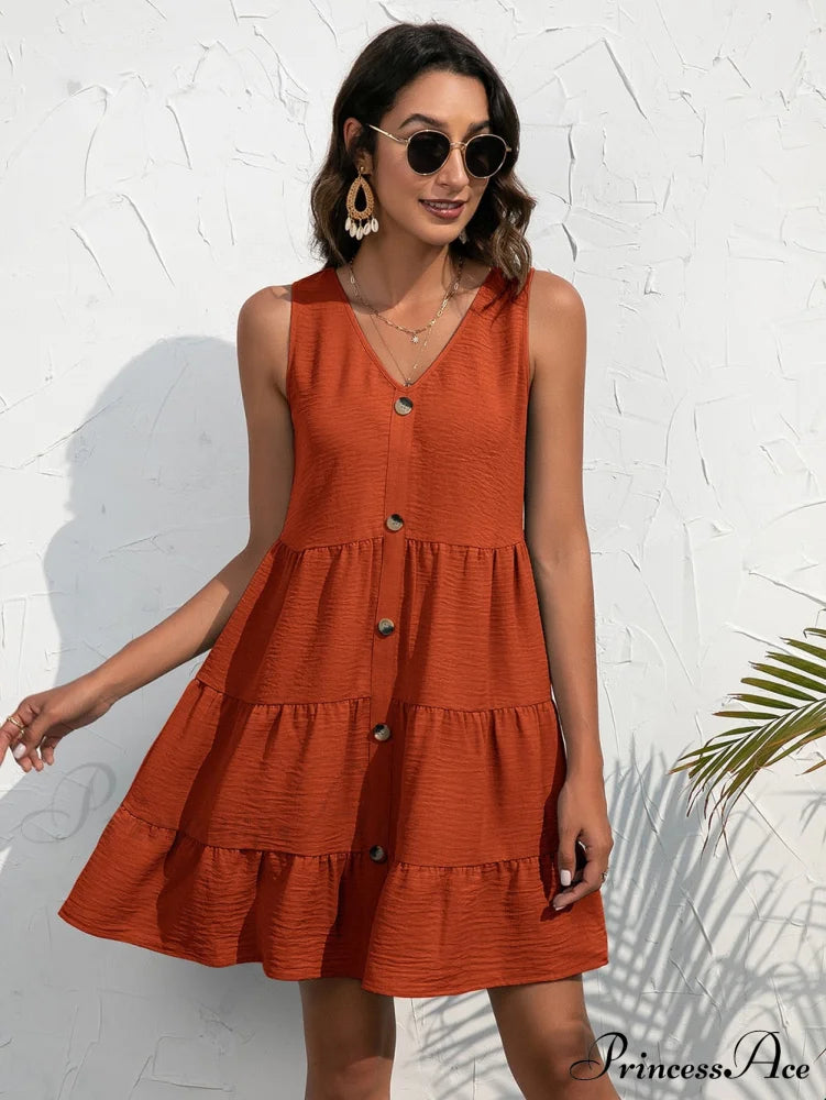 V-Neck Boho Beach Sexy Dresses