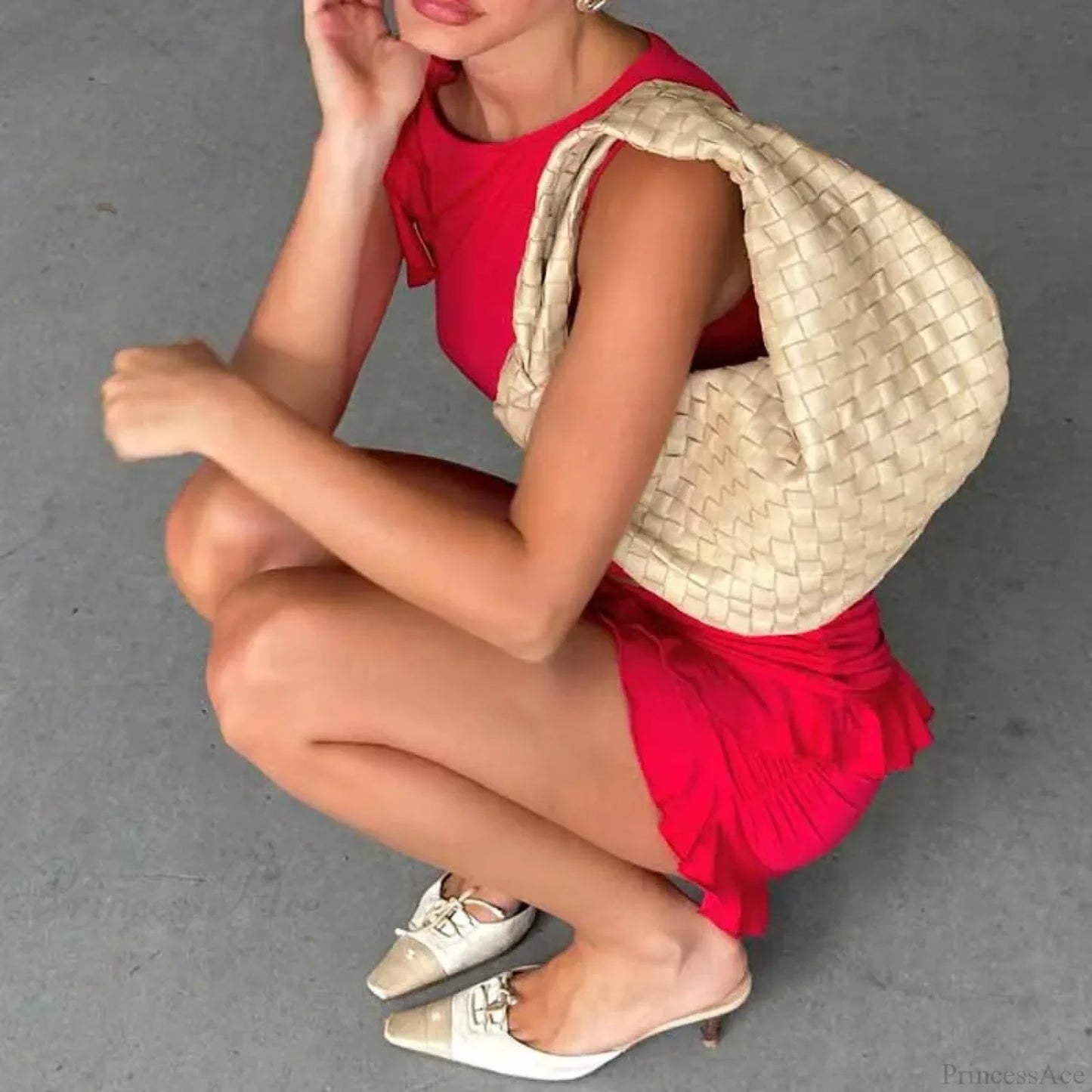 Vintage Lettuce Edge Tie Up Crop Top + Ruched Tiered Ruffles Mini Skirt Coquette 2 Piece Set Women Club Party Streetwear Outfits