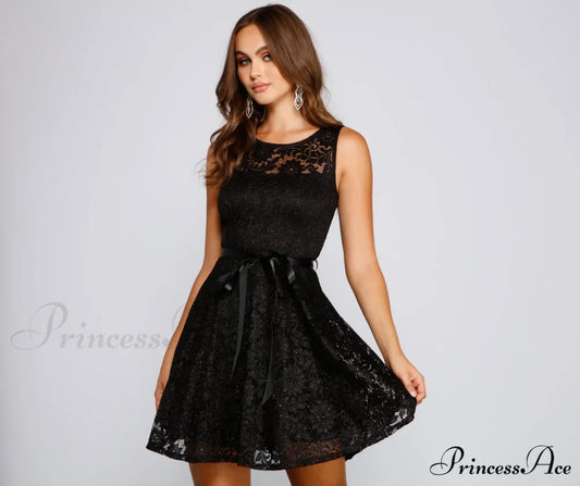 Violetta Formal Glitter Charming And Lace Party Dress