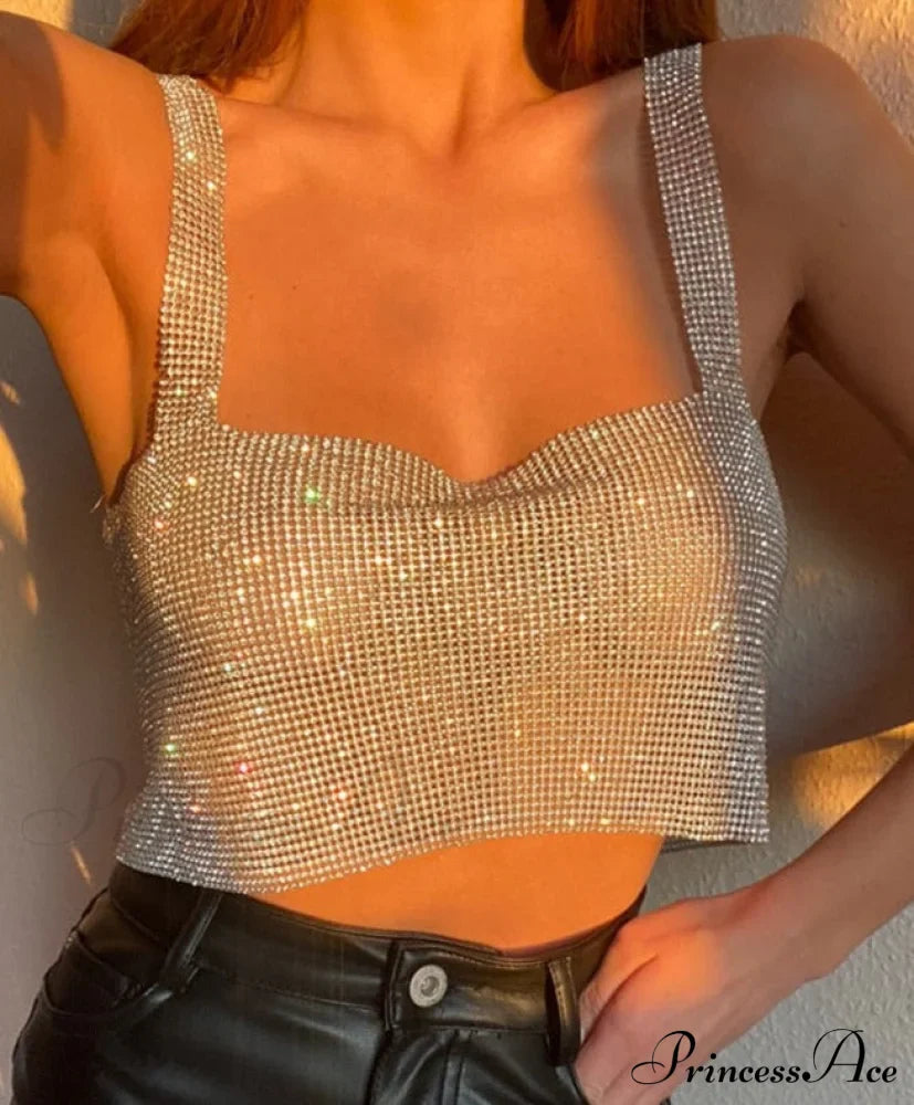 WENDY TOP WITH RHINESTONES
