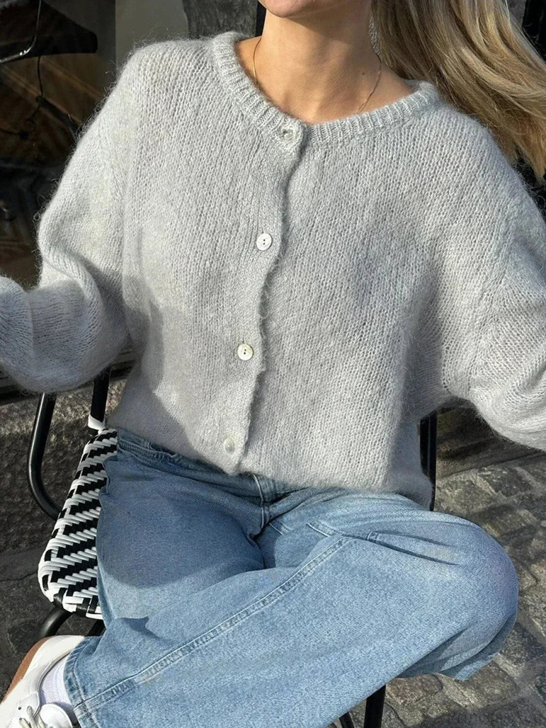 Y2K Knit Casual Cardigan Jacket
